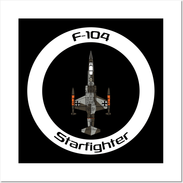 F-104 Starfighter (Germany) Wall Art by BearCaveDesigns